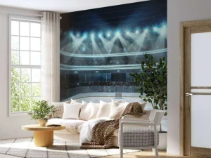 Sale Luxueuze ijshockey arena op de lengte fotobehang Kinderkamer | Sport