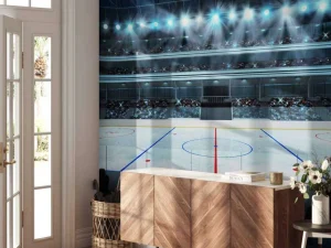 Hot Luxueuze ijshockey arena fotobehang Kinderkamer | Sport