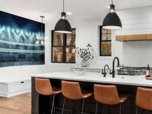 Sale Luxueuze ijshockey arena op de lengte fotobehang Kinderkamer | Sport