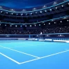Outlet Luxueuze tennis arena fotobehang Tienerkamer