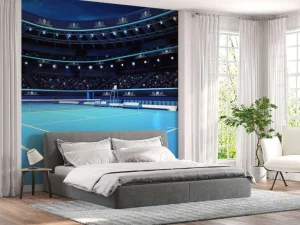 Outlet Luxueuze tennis arena fotobehang Tienerkamer