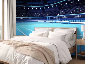 Outlet Luxueuze tennis arena fotobehang Tienerkamer