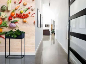 Fashion Mand met groenten en fruit fotobehang Keuken