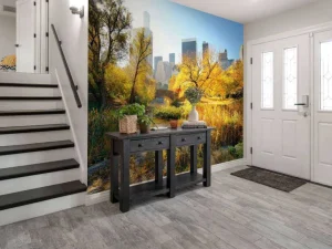 Outlet Manhattan Central Park in de herfst fotobehang Architectuur