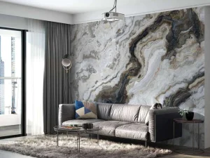 Discount Marmer met krullend patroon fotobehang Hobbykamer | Gang