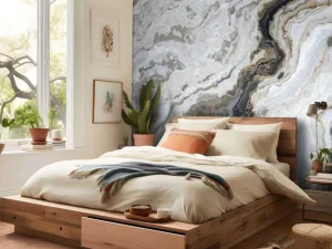Discount Marmer met krullend patroon fotobehang Hobbykamer | Gang