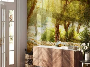 Outlet Mediterrane Olijven Boomgaard fotobehang Bloemen
