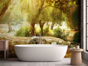 Outlet Mediterrane Olijven Boomgaard fotobehang Bloemen