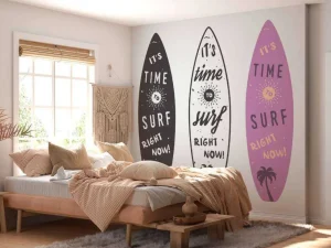 New Meiden surfboards ontwerp fotobehang Tienerkamer | Kinderkamer