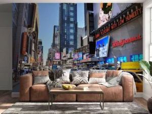 Online Midden in New York City fotobehang Architectuur