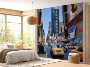 Online Midden in New York City fotobehang Architectuur