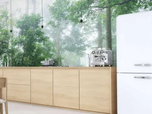 Hot Mistige bosweg fotobehang Bloemen
