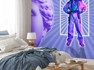 Fashion Modern design met Griekse standbeelden fotobehang Computerkamer