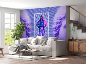 Fashion Modern design met Griekse standbeelden fotobehang Computerkamer