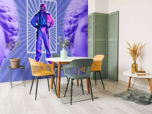Fashion Modern design met Griekse standbeelden fotobehang Computerkamer