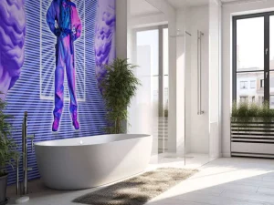 Fashion Modern design met Griekse standbeelden fotobehang Computerkamer