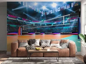 Sale Modern volleybalveld fotobehang Tienerkamer | Sport