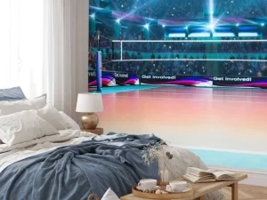 New Modern volleybalveld op de lengte fotobehang Tienerkamer | Sport