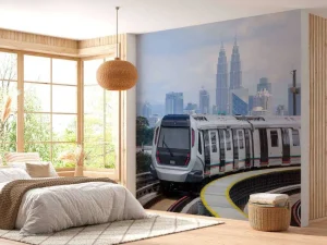 Discount Moderne trein in Maleisië fotobehang Architectuur