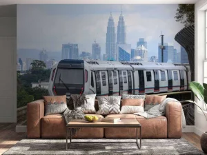Discount Moderne trein in Maleisië fotobehang Architectuur