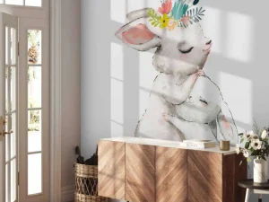 Best Moederliefde bij konijntjes fotobehang Babykamer | Dieren