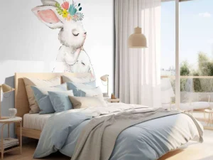 Best Moederliefde bij konijntjes fotobehang Babykamer | Dieren