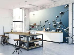 Clearance Molecuul kunstwerk fotobehang Kunst & Design | Architectuur