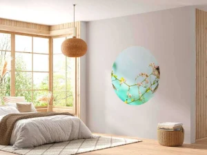 New 2 Mooie Vlinders op Bloesem fotobehang Dieren | Bloemen