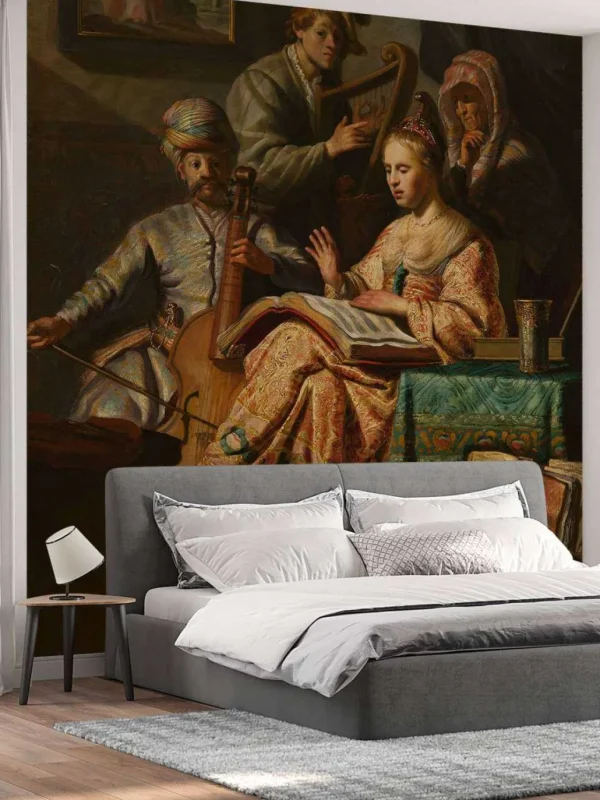 New Musicerend gezelschap fotobehang Kunst & Design
