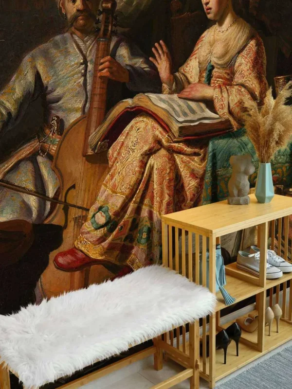 New Musicerend gezelschap fotobehang Kunst & Design