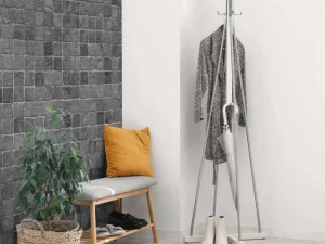Online Muur met zwarte en grijze Mozaïek fotobehang Keuken | Gang