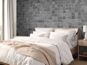 Online Muur met zwarte en grijze Mozaïek fotobehang Keuken | Gang