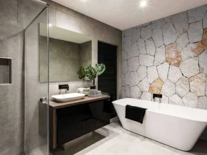 Outlet Muur van keien fotobehang Hobbykamer | Gang