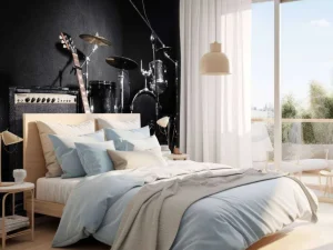 Fashion Muziekinstrumenten van een band fotobehang Tienerkamer