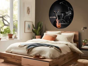 Fashion Muziekinstrumenten van een band fotobehang Tienerkamer