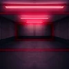 New Neon verlichte parkeergarage fotobehang Computerkamer | 3d
