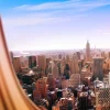 Best New York vanuit vliegtuig fotobehang Architectuur