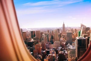 Best New York vanuit vliegtuig fotobehang Architectuur