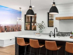 Best New York vanuit vliegtuig fotobehang Architectuur