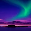 Clearance Noorderlicht met roze effect fotobehang Tienerkamer