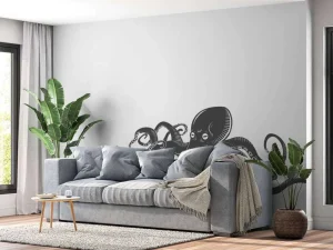 Discount Octopus met een witte achtergrond fotobehang Kinderkamer | Babykamer