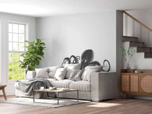 Discount Octopus met een witte achtergrond fotobehang Kinderkamer | Babykamer