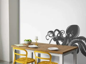 Discount Octopus met een witte achtergrond fotobehang Kinderkamer | Babykamer