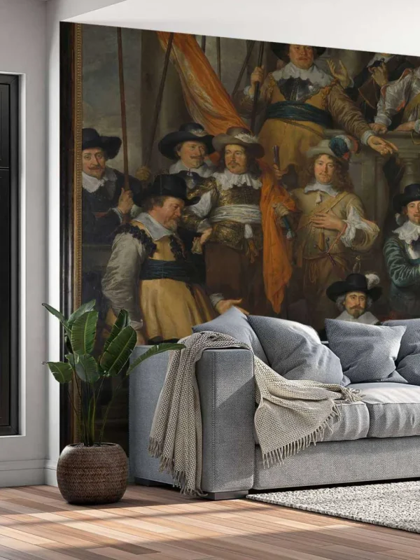 Fashion Officieren en andere schutters van wijk XVIII in Amsterdam fotobehang Kunst & Design