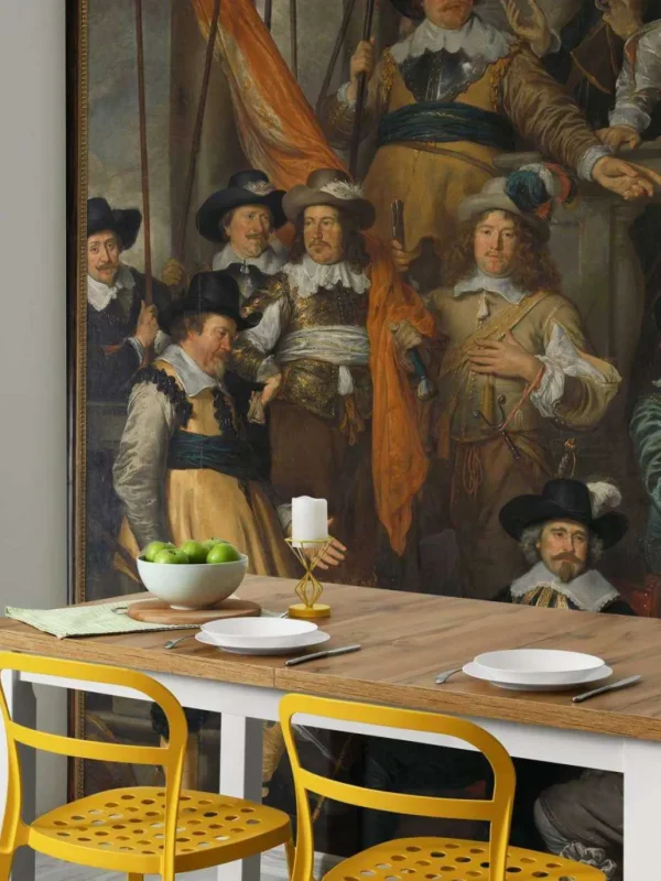 Fashion Officieren en andere schutters van wijk XVIII in Amsterdam fotobehang Kunst & Design