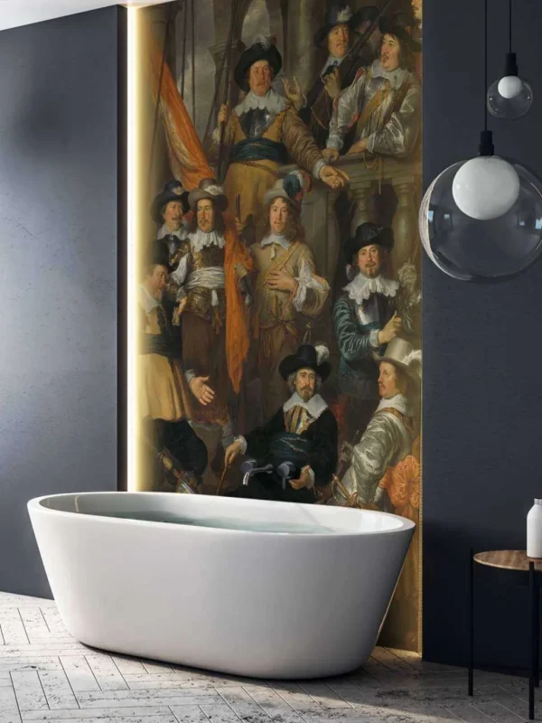 Fashion Officieren en andere schutters van wijk XVIII in Amsterdam fotobehang Kunst & Design