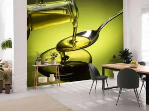 Clearance Olie gegoten op een lepel fotobehang Keuken