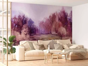 Sale Olieverfschilderij van een prachtig kleurrijk landschap fotobehang Kunst & Design
