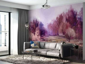 Sale Olieverfschilderij van een prachtig kleurrijk landschap fotobehang Kunst & Design