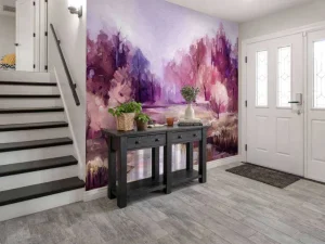 Sale Olieverfschilderij van een prachtig kleurrijk landschap fotobehang Kunst & Design
